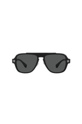 Ve21991001/8756 Unisex Güneş Gözlüğü Siyah Kemik Çerçeve Damla Füme Lens Uv400